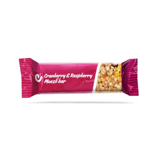 Cranberry and Raspberry Muesli Bar